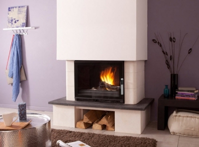 Kominek klasyczno/nowoczesny marmurowy wkład 13kw + montaż Kraków